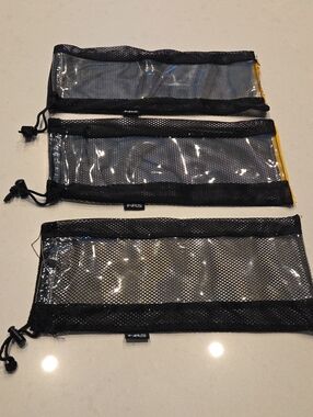 NRS Black Clear Mesh Accessory Pouches - Set of 3